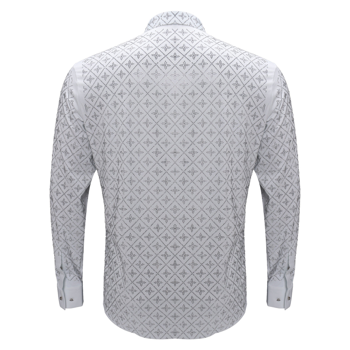 Sharp Armor Button-Up Shirt WHITE/SILVER
