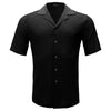Athens Nights Short-Sleeve Button-Up Shirt BLACK