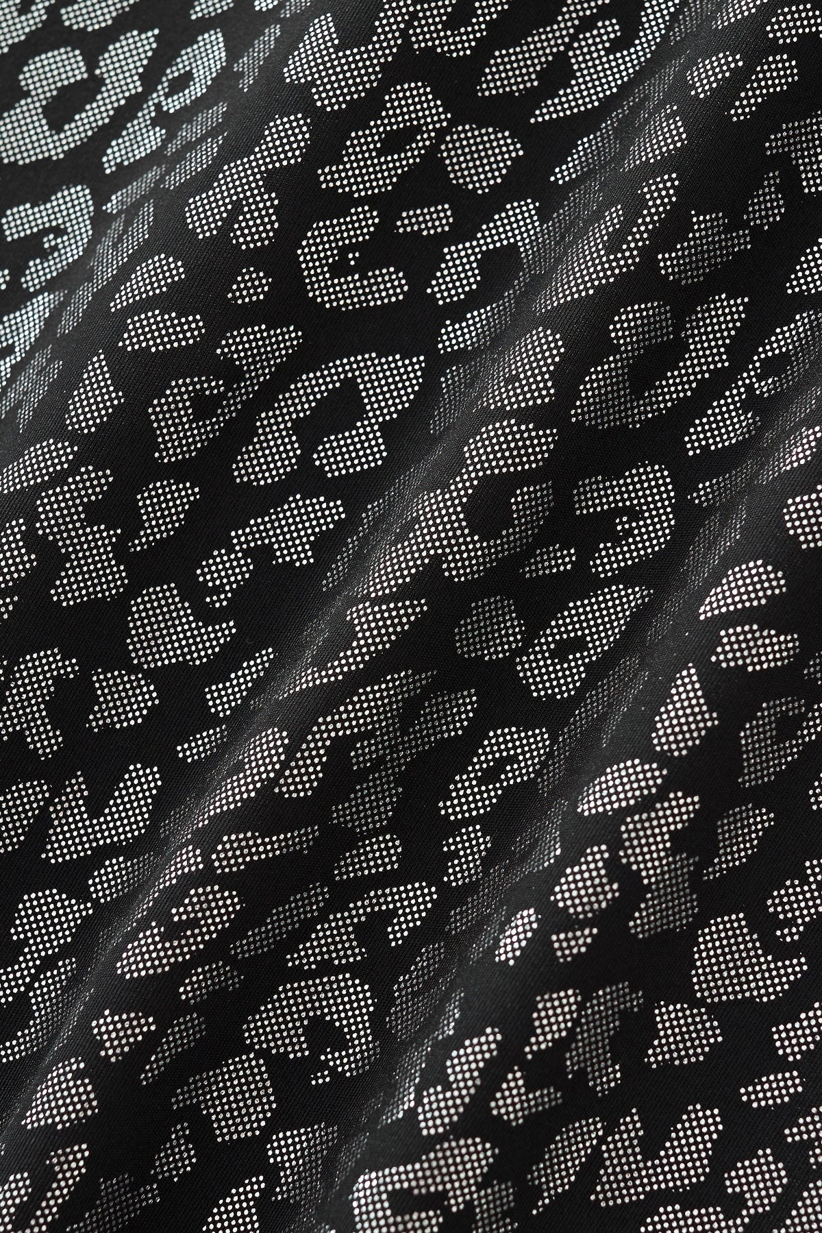 Barocco Tonal Leopard Men's Long Sleeve Shirt - Black