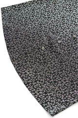 Barocco Tonal Leopard Men's Long Sleeve Shirt - Black