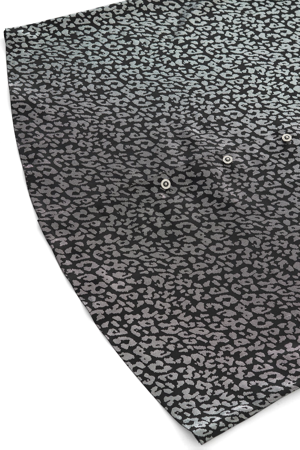 Barocco Tonal Leopard Men's Long Sleeve Shirt - Black
