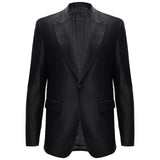 Men’s Elegant Black Textured Blazer BLACK