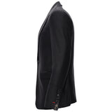 Men’s Elegant Black Textured Blazer BLACK