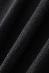 Halo Contrast Collar Knit LS BLACK