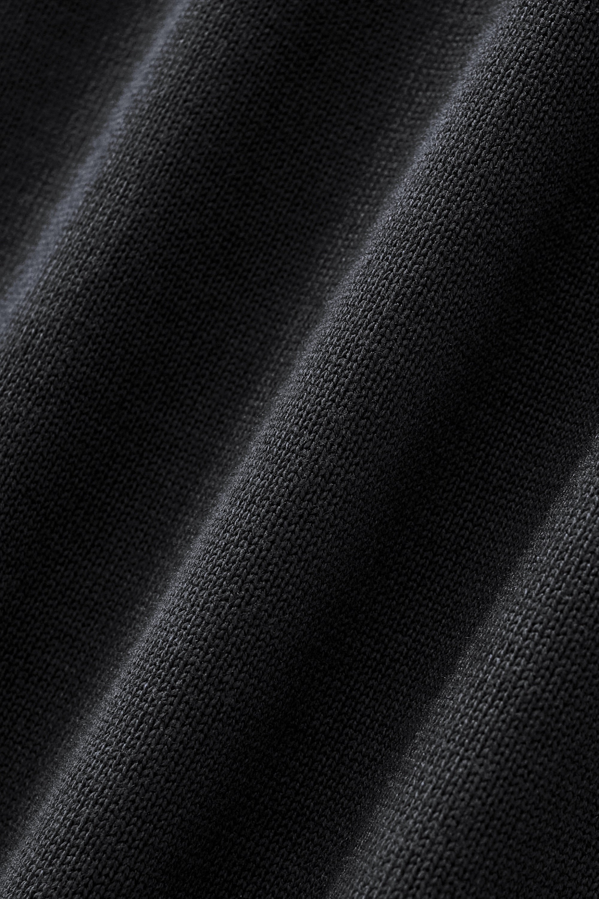 Axis Contrast Stitch Knit LS BLACK