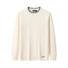 Axis Contrast Stitch Knit LS IVORY