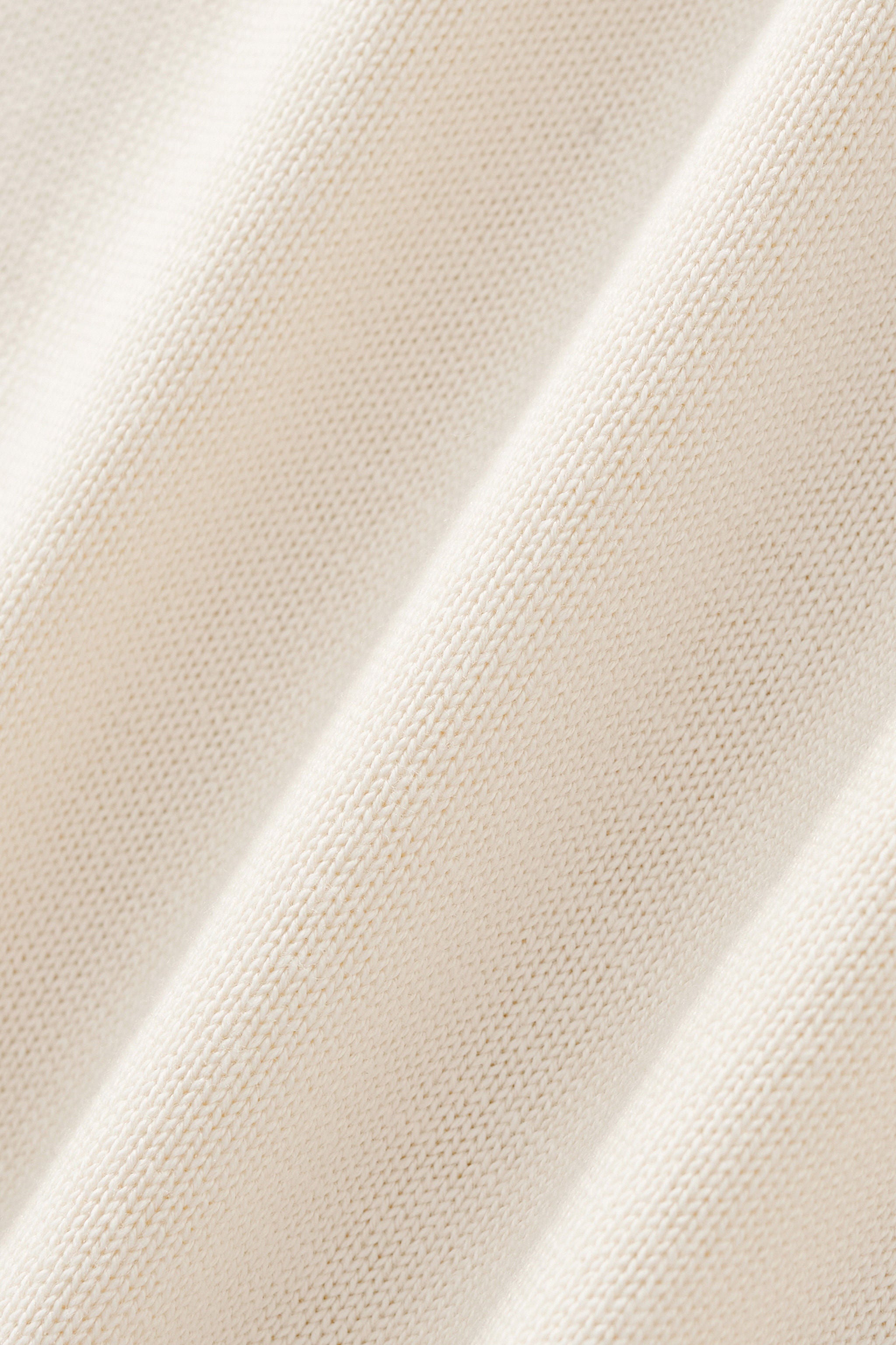 Axis Contrast Stitch Knit LS IVORY