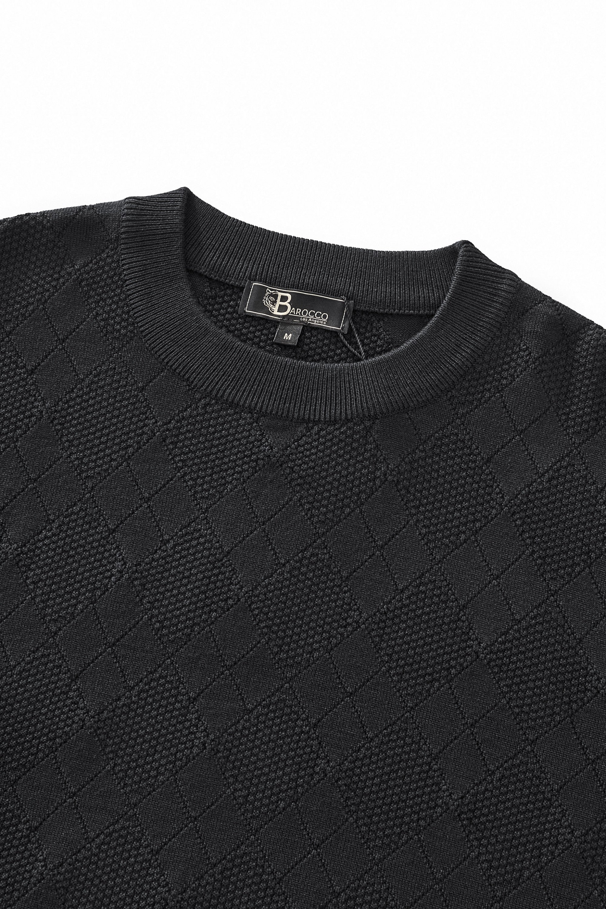 Textura Diamond Knit LS BLACK