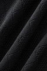 Textura Diamond Knit LS BLACK