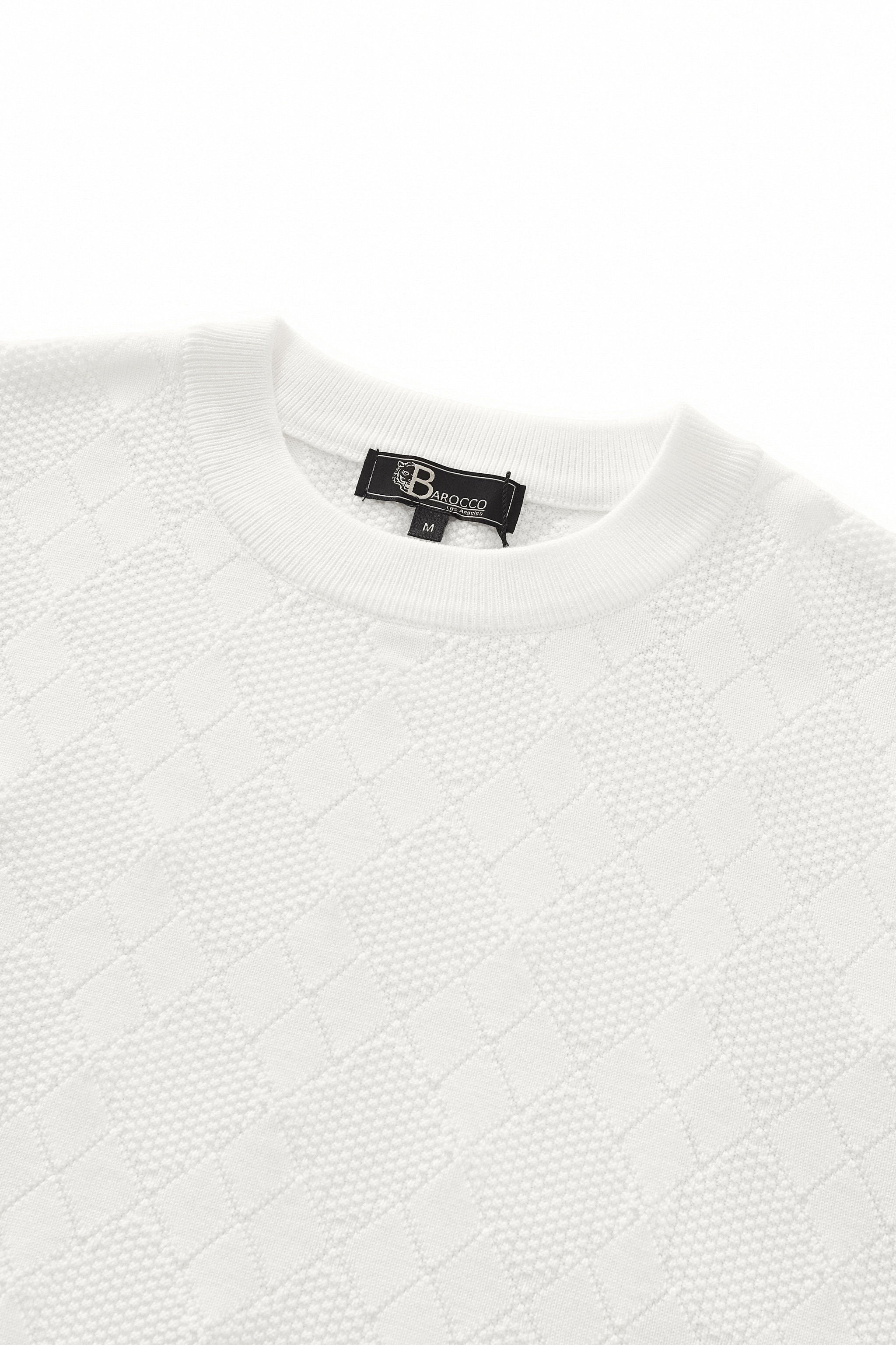 Textura Diamond Knit LS WHITE