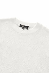 Textura Diamond Knit LS WHITE