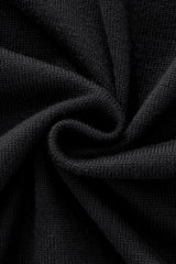 Marquee Cable Knit Cardigan LS BLACK