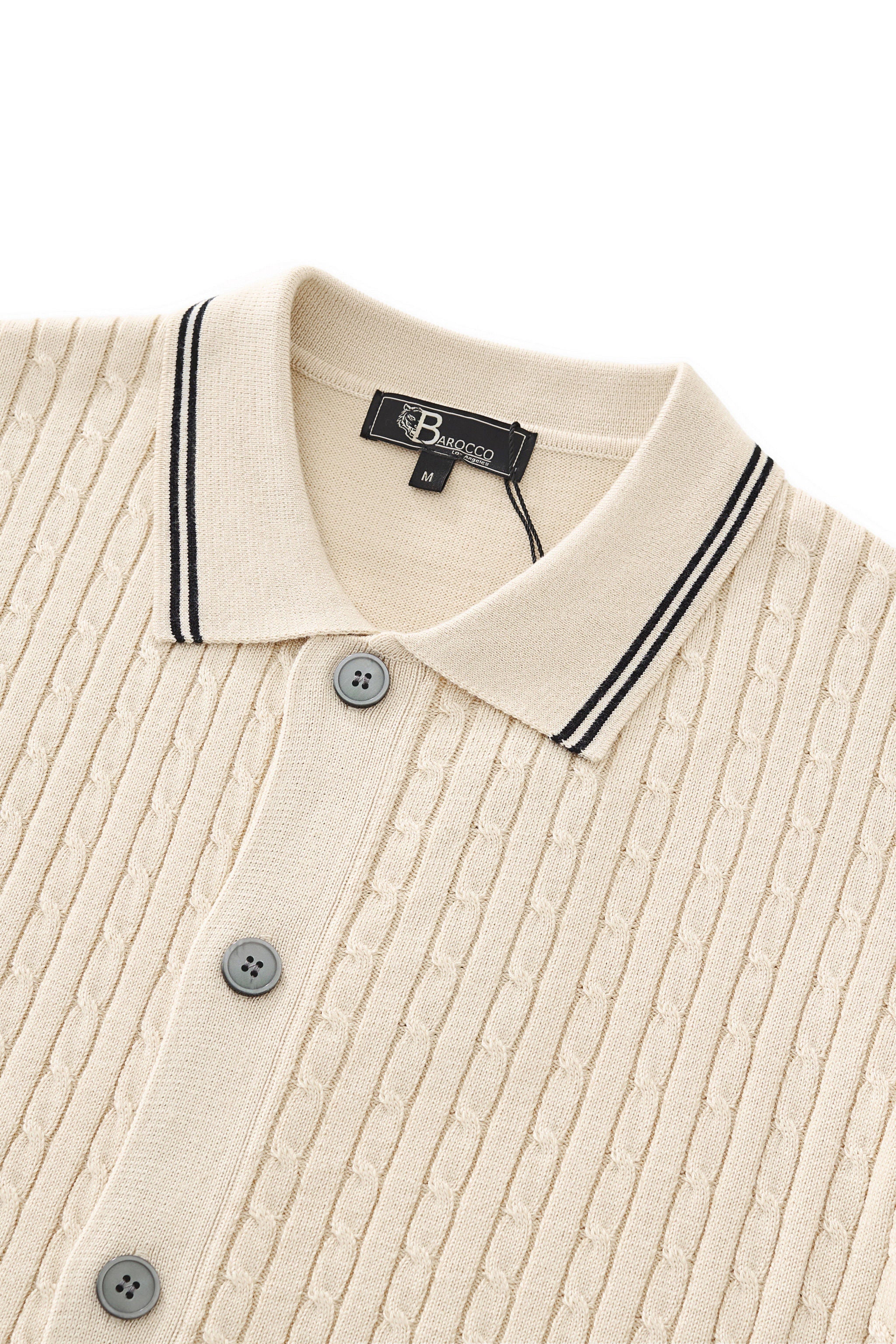 Marquee Cable Knit Cardigan LS IVORY