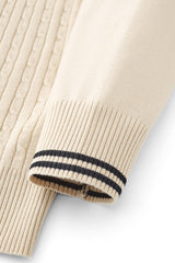 Marquee Cable Knit Cardigan LS IVORY