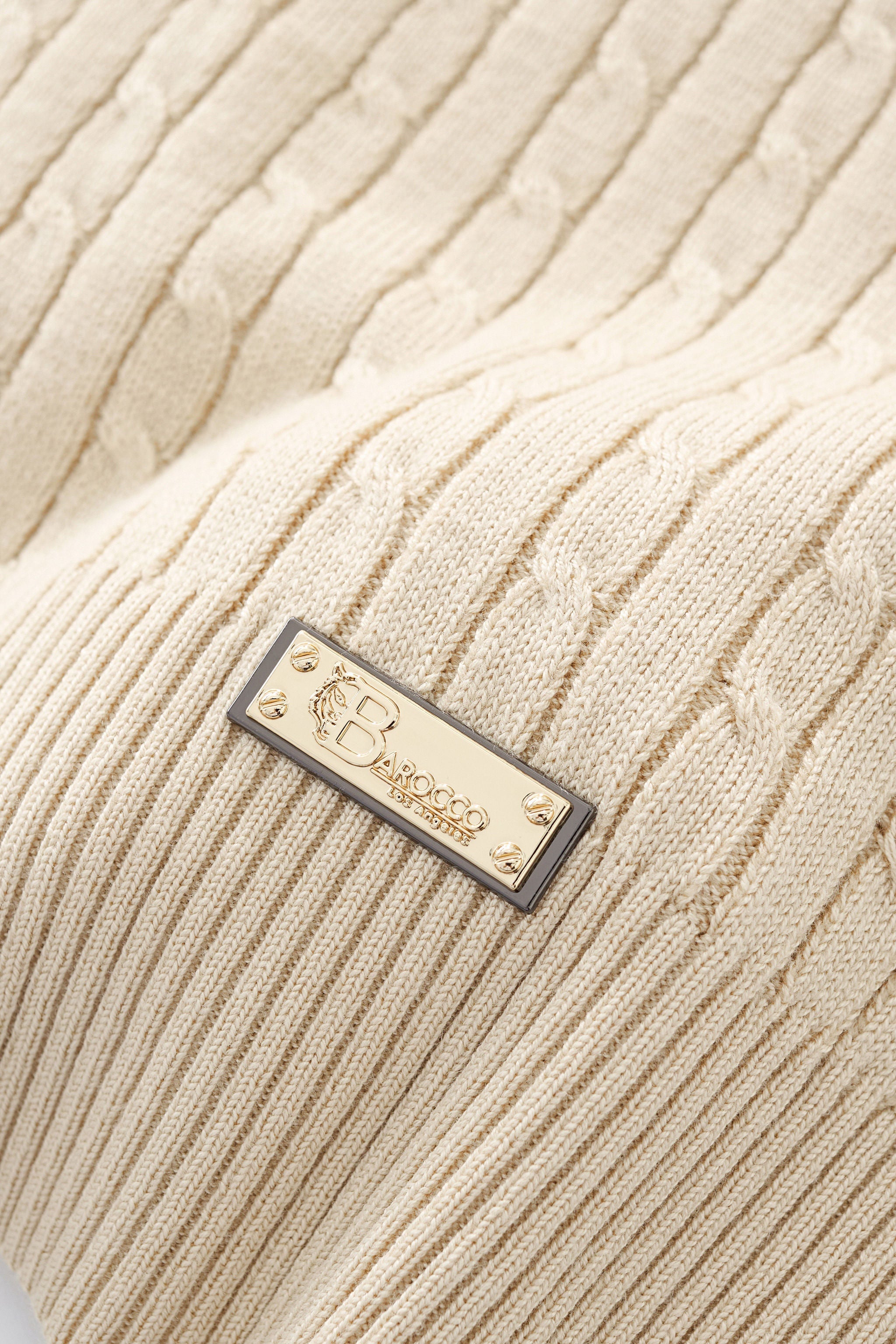 Marquee Cable Knit Cardigan LS IVORY