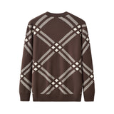 Paramount Lattice Knit LS BROWN