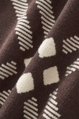 Paramount Lattice Knit LS BROWN