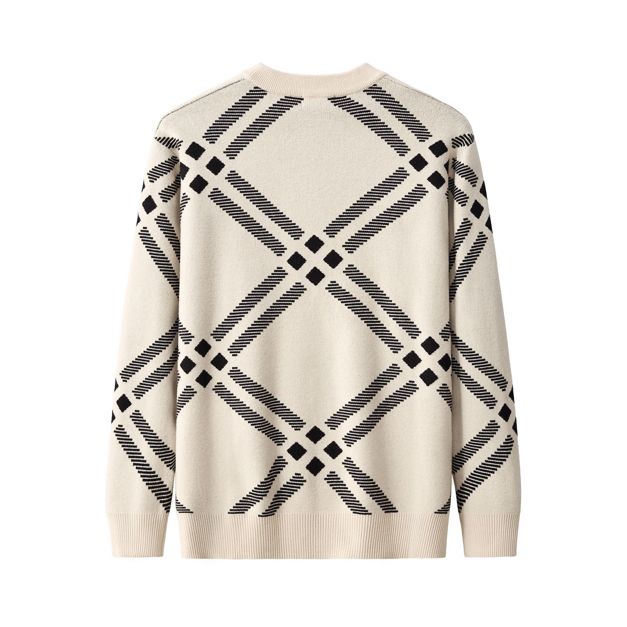 Paramount Lattice Knit LS IVORY