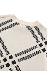 Paramount Lattice Knit LS IVORY