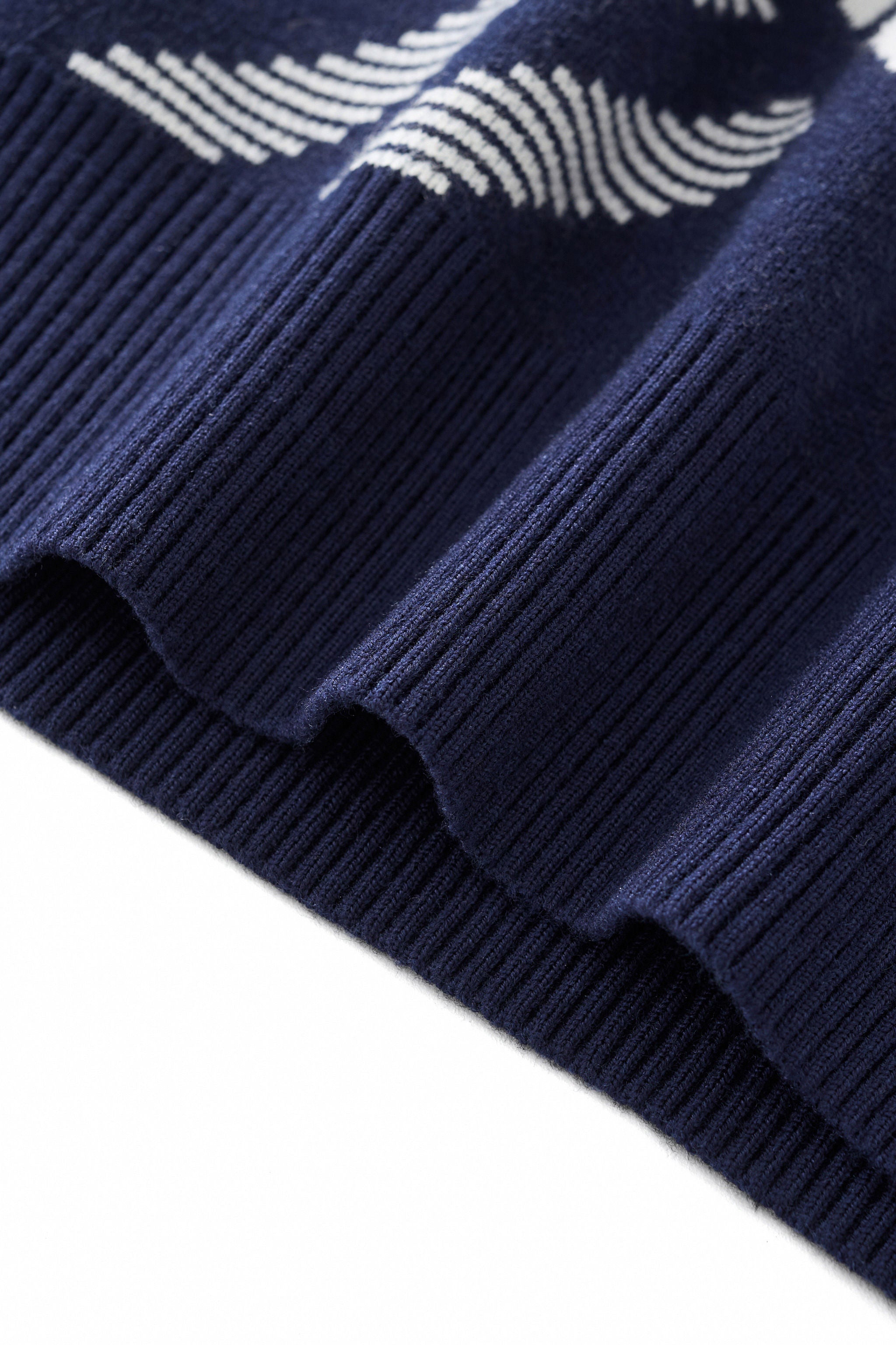 Paramount Lattice Knit LS NAVY