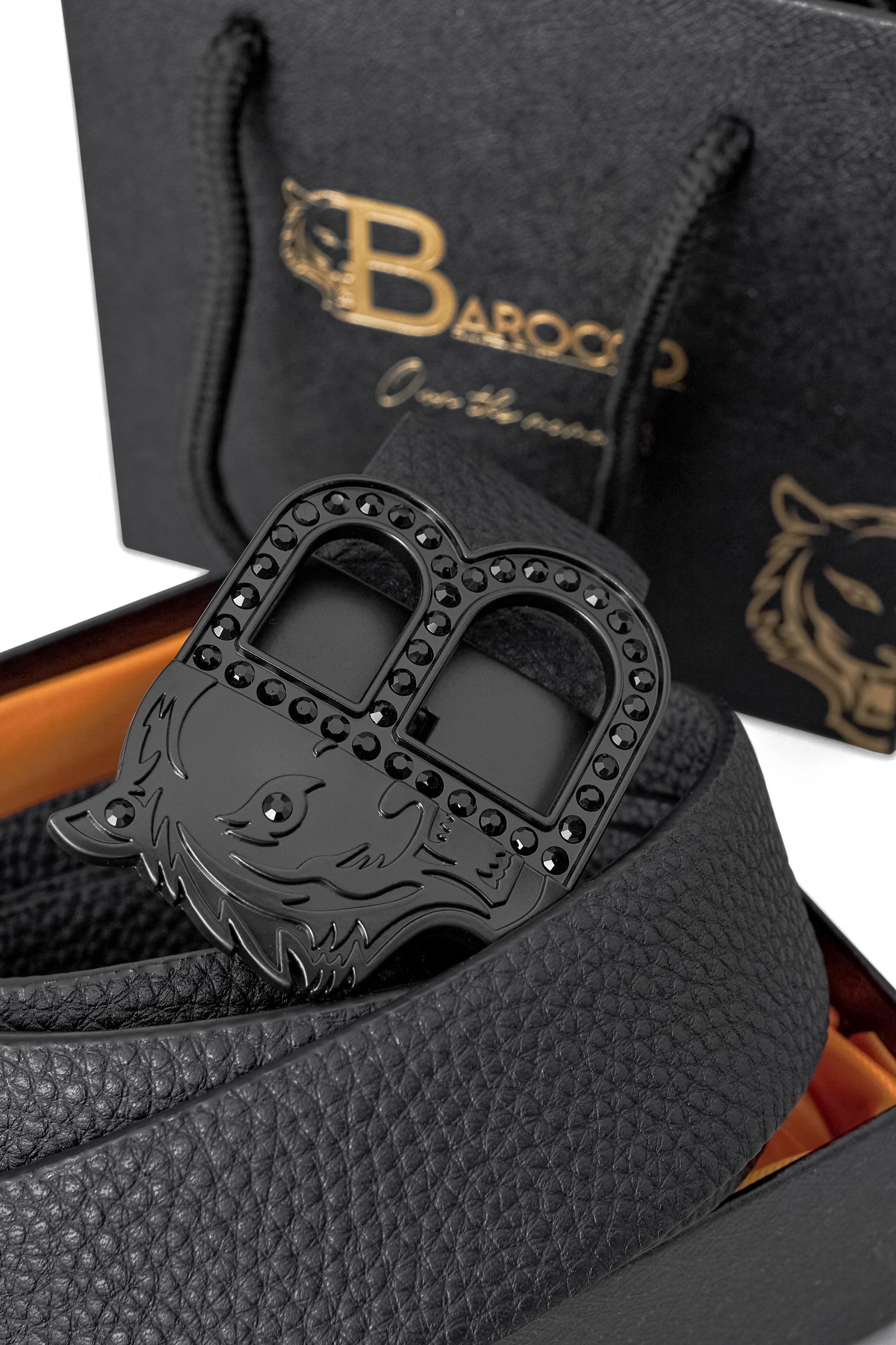 Pebbled Leather Auto BKL Belt – Black Edition BLACK/BLACK