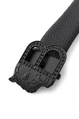 Pebbled Leather Auto BKL Belt – Black Edition BLACK/BLACK