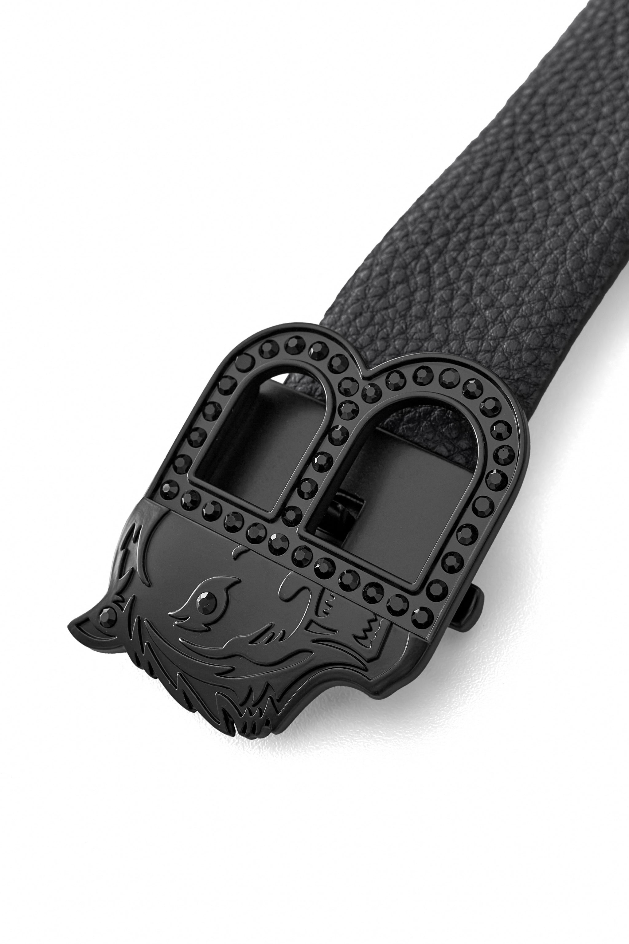 Pebbled Leather Auto BKL Belt – Black Edition BLACK/BLACK