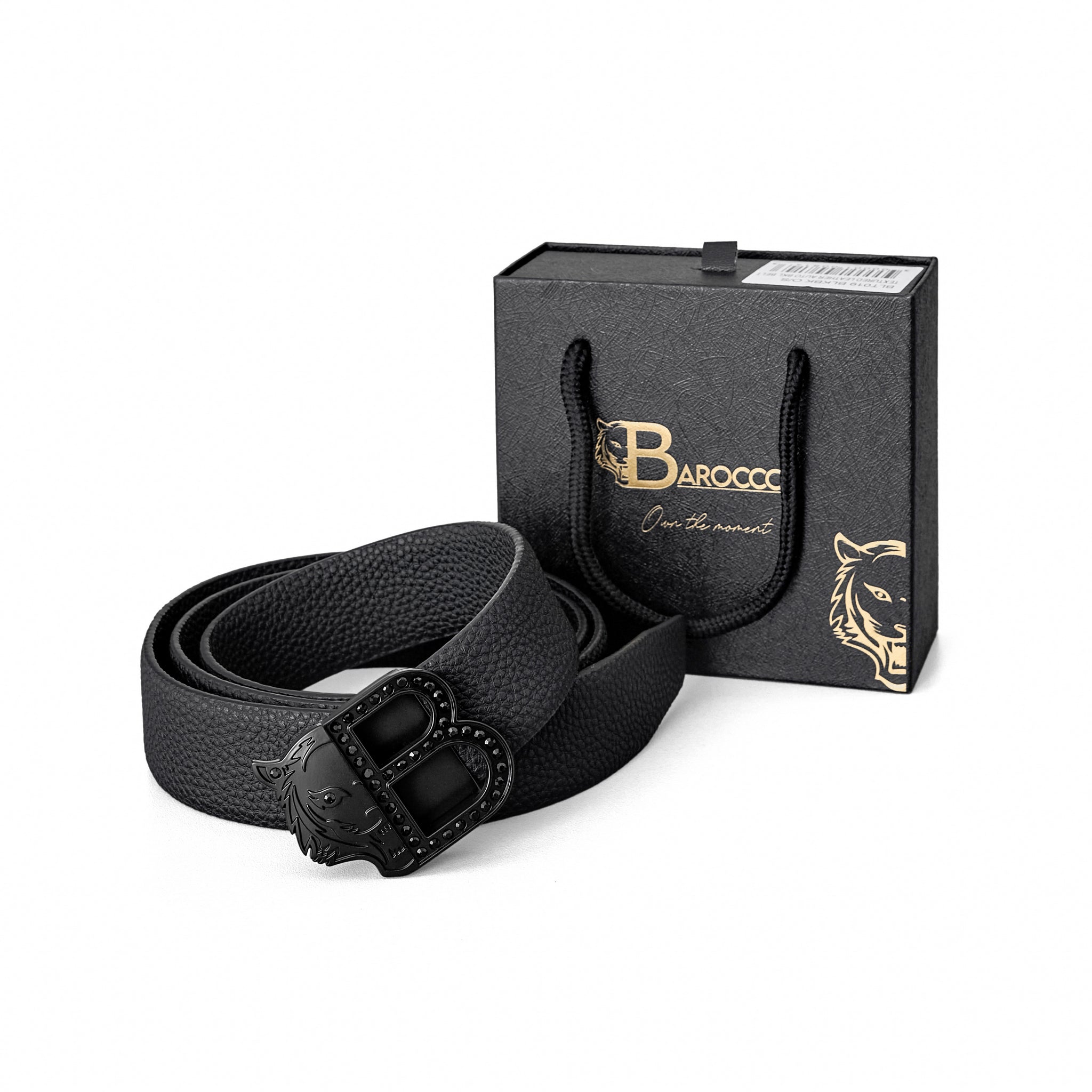 Pebbled Leather Auto BKL Belt – Black Edition BLACK/BLACK