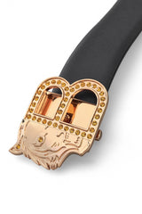 Smooth Leather Auto Buckle Belt – Gold Edition GOLD/BLACK