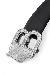 Flat Leather Auto BKL Belt – Silver Ed. SILVER/BLACK