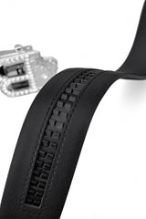 Flat Leather Auto BKL Belt – Silver Ed. SILVER/BLACK