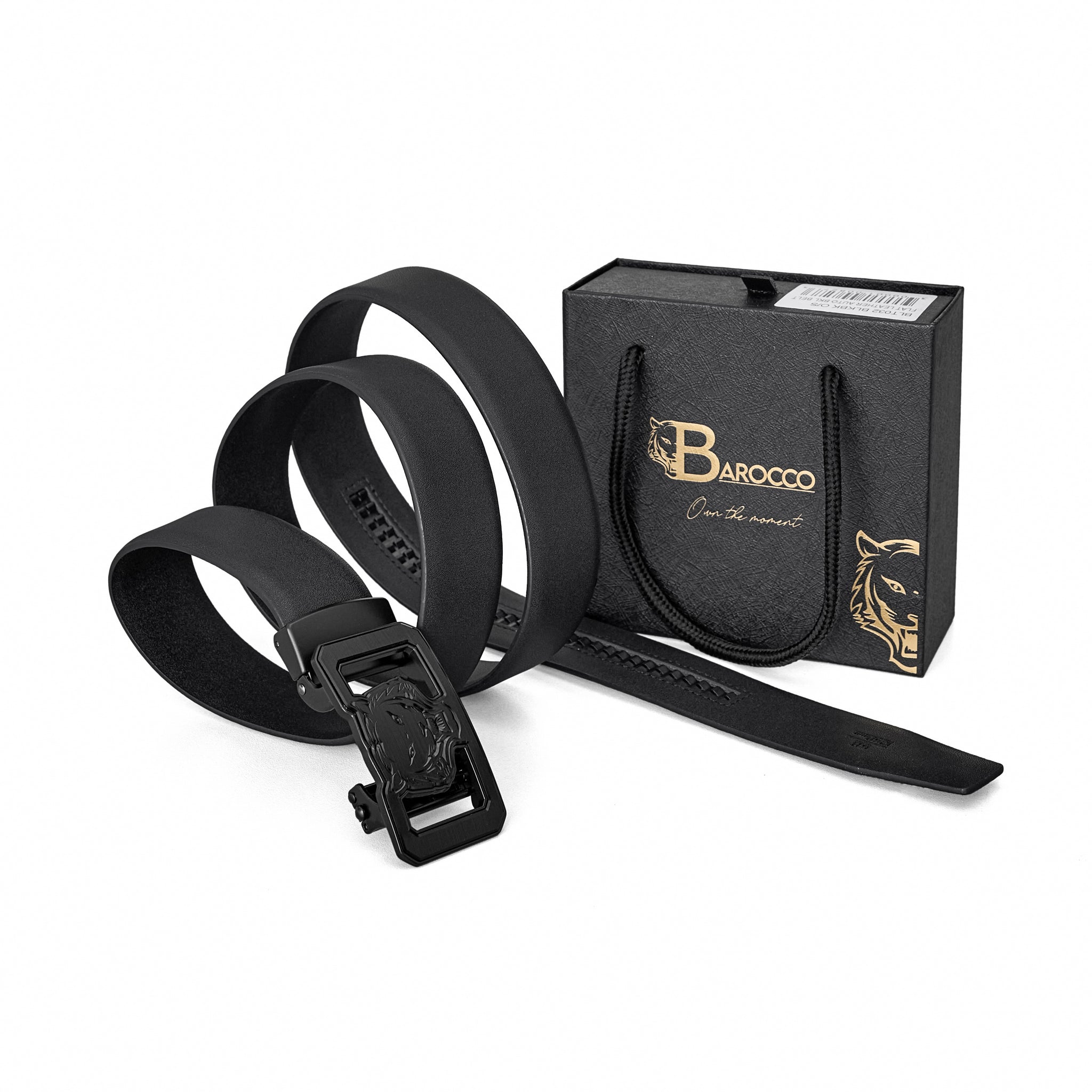 Lion Emblem Auto BKL Belt – Blackout Ed. BLACK/BLACK