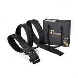 Croc-Embossed Lion Auto BKL Belt – Blackout Ed. BLACK/BLACK