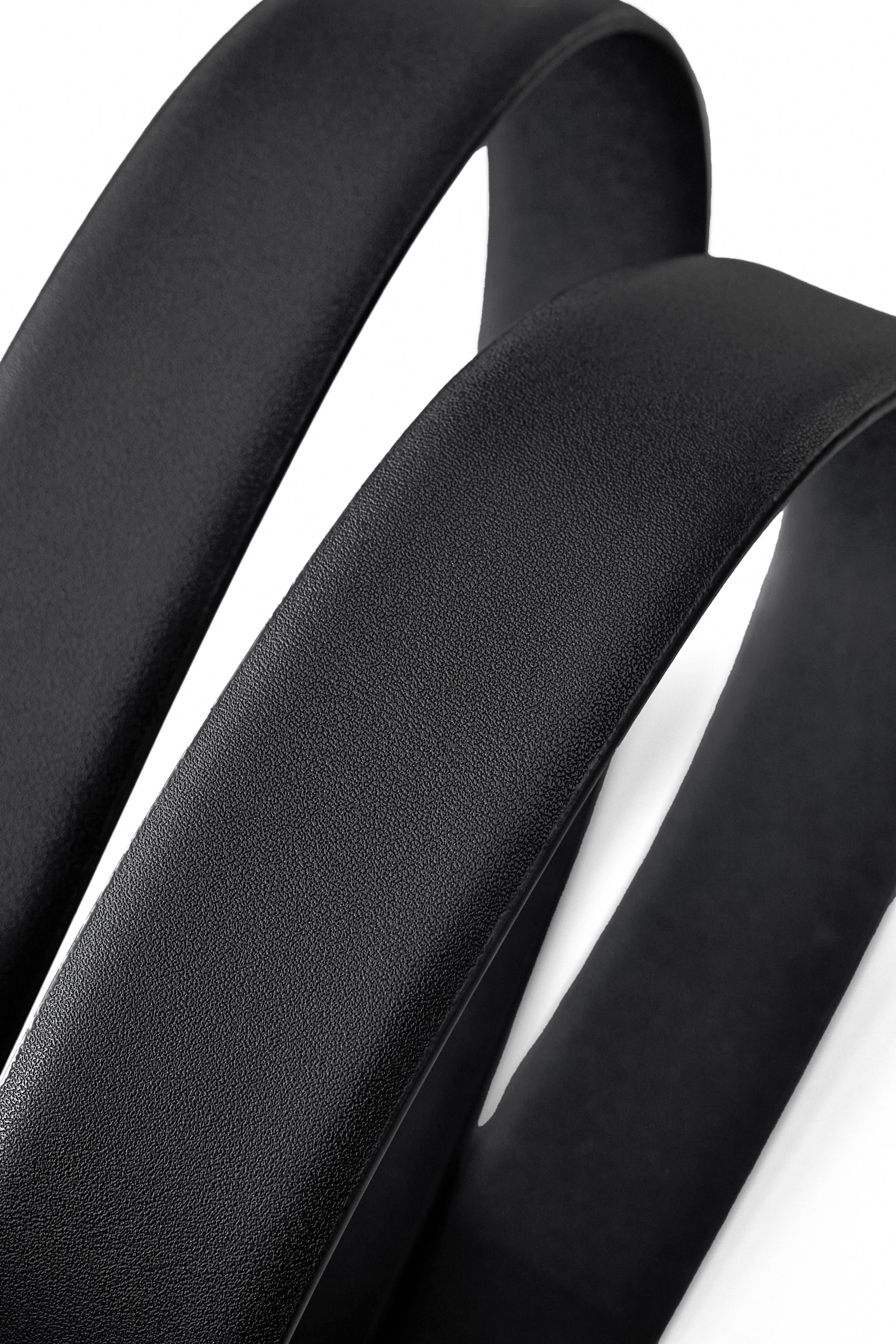 Flat Leather Lion Auto BKL Belt – Silver Ed. SILVER/BLACK