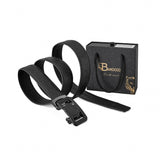 Ostrich-Emb Leather Lion Auto BKL Belt – Gunmetal GUN/BLACK