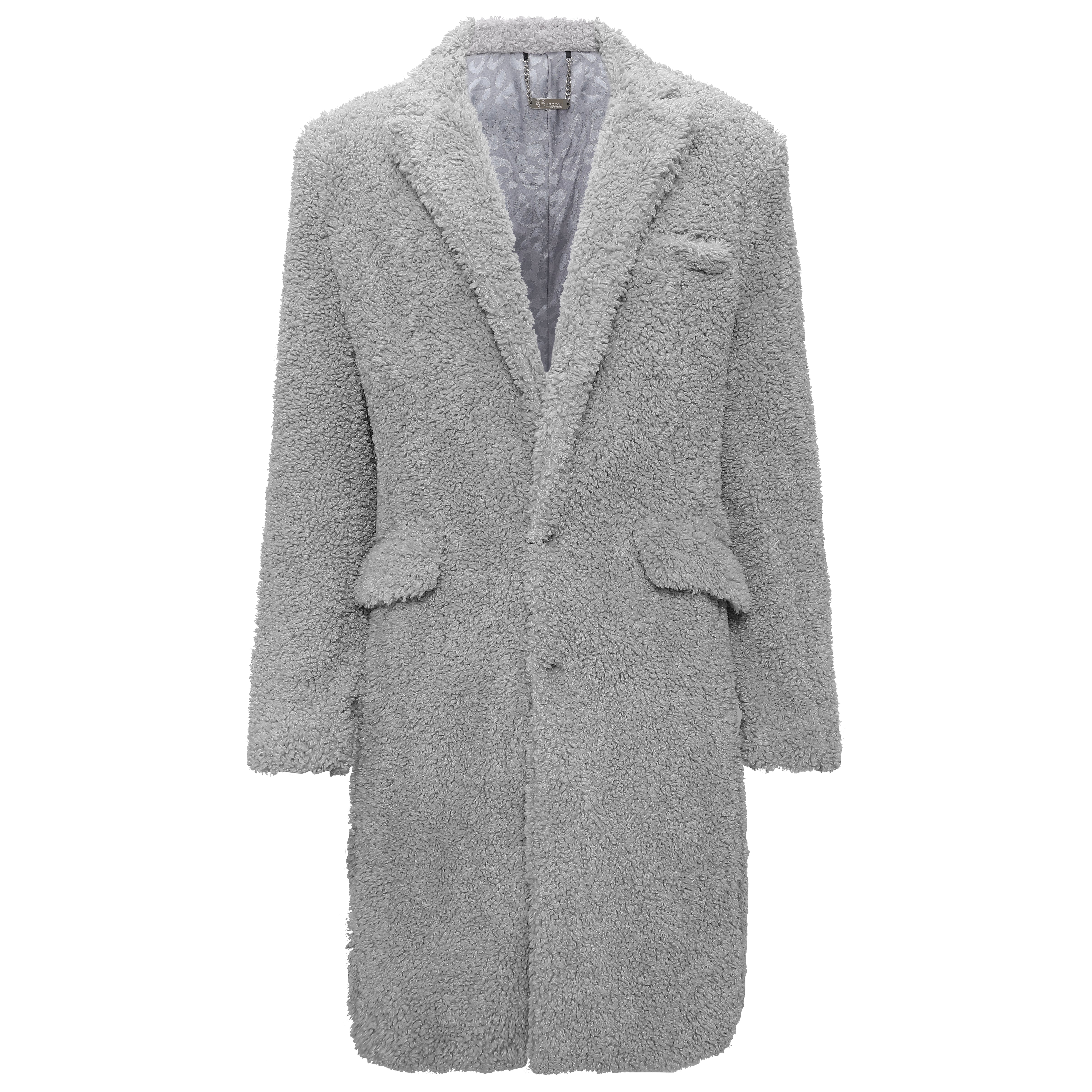 Teddy Comfort Long Coat GREY