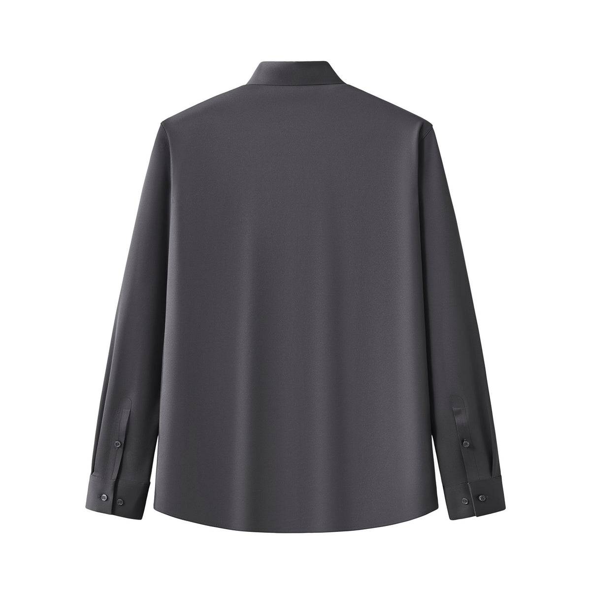 Barocco Velvet Core Men's Long Sleeve Button-Up Shirt - Dark Grey