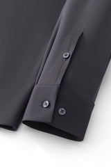Barocco Velvet Core Men's Long Sleeve Button-Up Shirt - Dark Grey