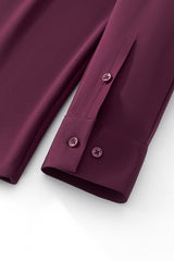 Barocco Velvet Core Men's Long Sleeve Button-Up Shirt - Mulberry