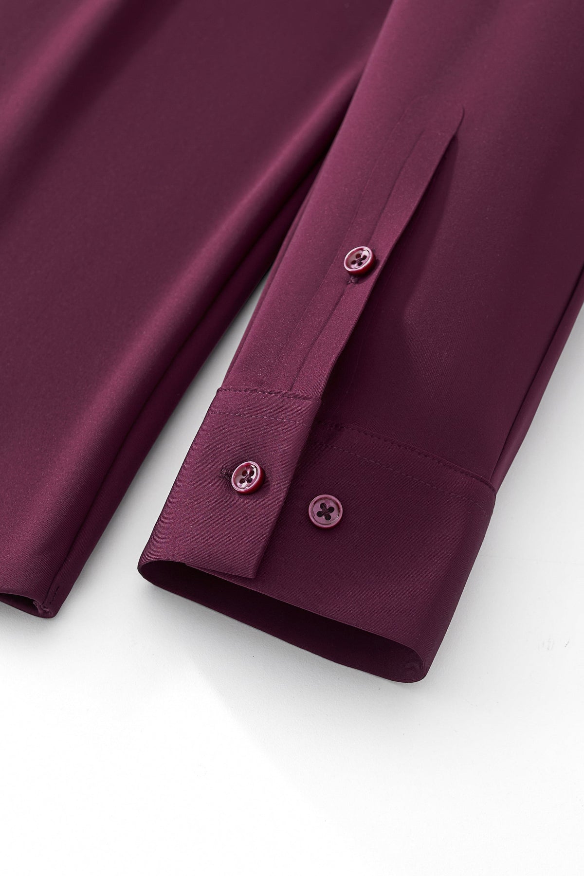 Barocco Velvet Core Men's Long Sleeve Button-Up Shirt - Mulberry