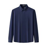 Barocco Nexus Stitchless Men's Long Sleeve Shirt - Navy