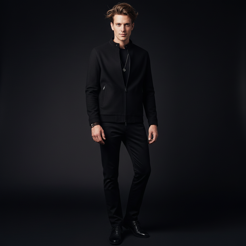 Barocco Helix Dual-Zip Men's Performance Jacket - Black