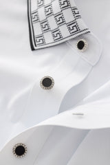 Monogram Trim Performance Polo - El baron WHITE