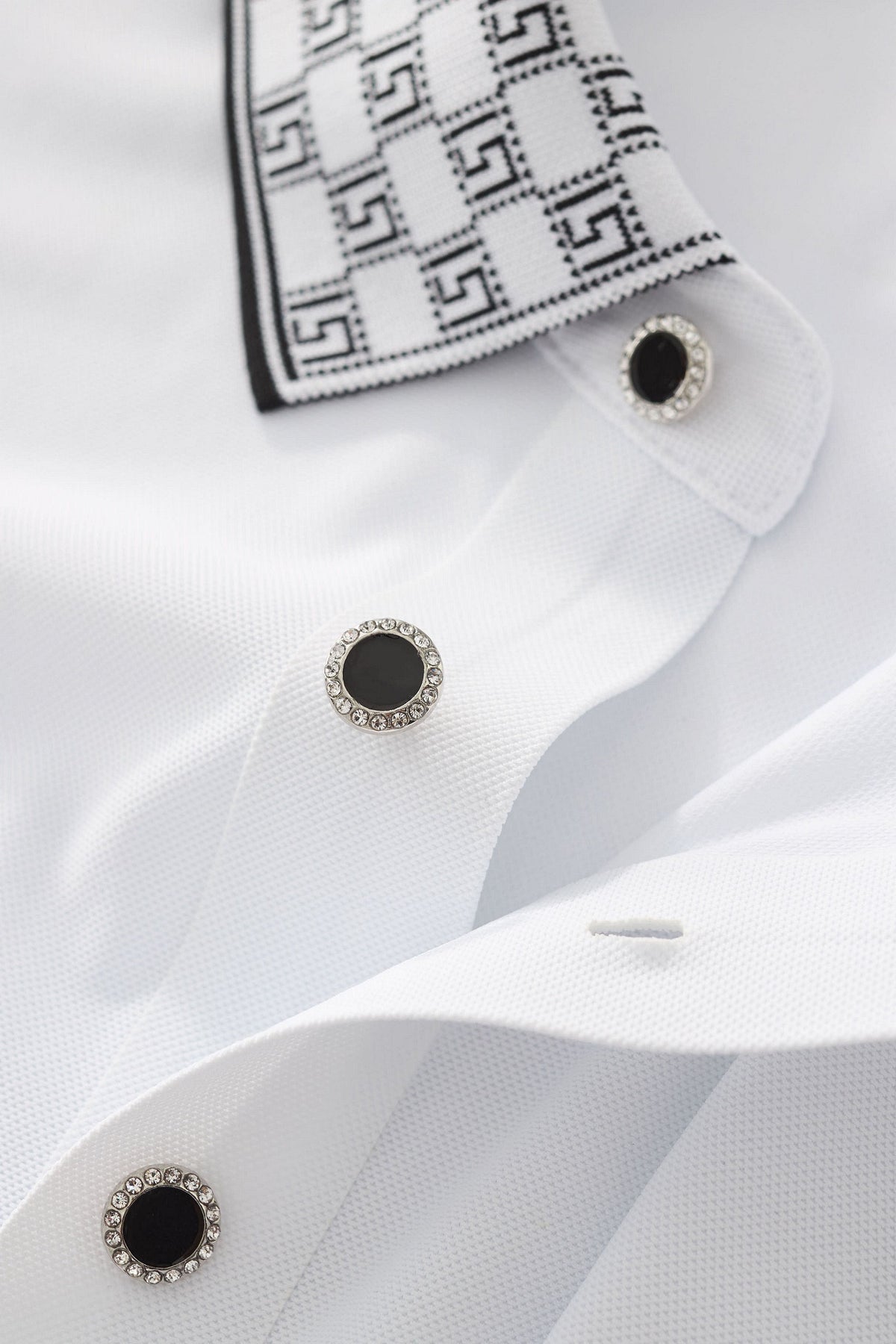 Monogram Trim Performance Polo - El baron WHITE