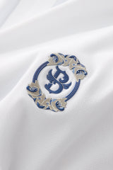 Monogram Trim Performance Polo - El baron WHITE
