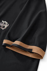 El Baron Contrast Trim Men's Performance Polo - Black