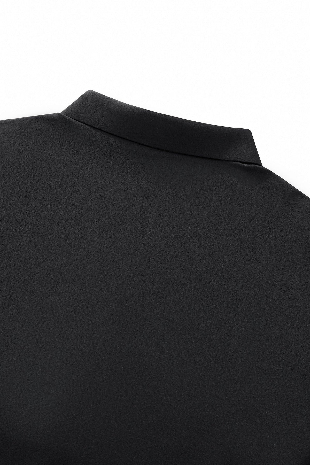 El Baron Perforated Collar Men's Performance Polo - Black/Silver