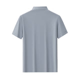 El Baron Perforated Collar Men's Performance Polo - Grey/Silver