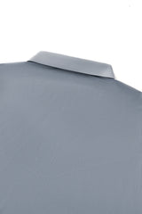 El Baron Perforated Collar Men's Performance Polo - Grey/Silver