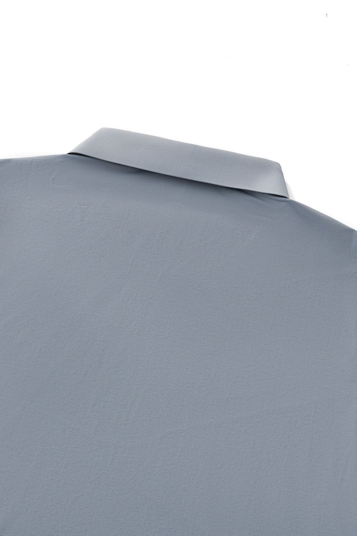 El Baron Perforated Collar Men's Performance Polo - Grey/Silver